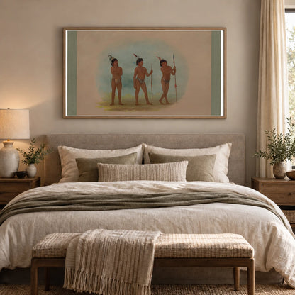 Three Auca Children 1965.16.250 — Famous Paintings shown in a styled interior