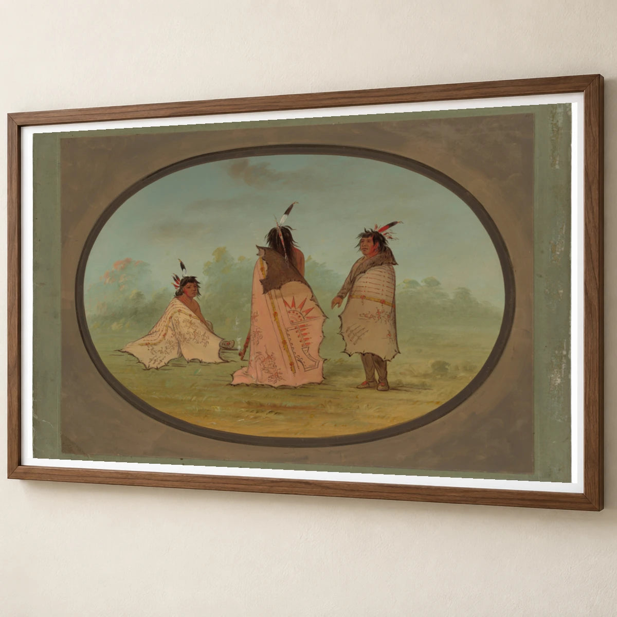 Three Blackfoot Men 1965.16.29 — Famous Paintings famous paintings print by SaamCrafts