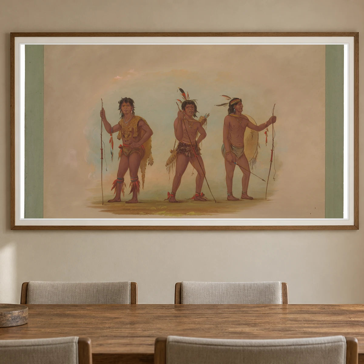 Three Chaymas Men 1965.16.243 — Famous Paintings shown in a styled interior