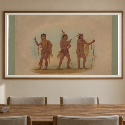 Three Chaymas Men 1965.16.243 — Famous Paintings shown in a styled interior