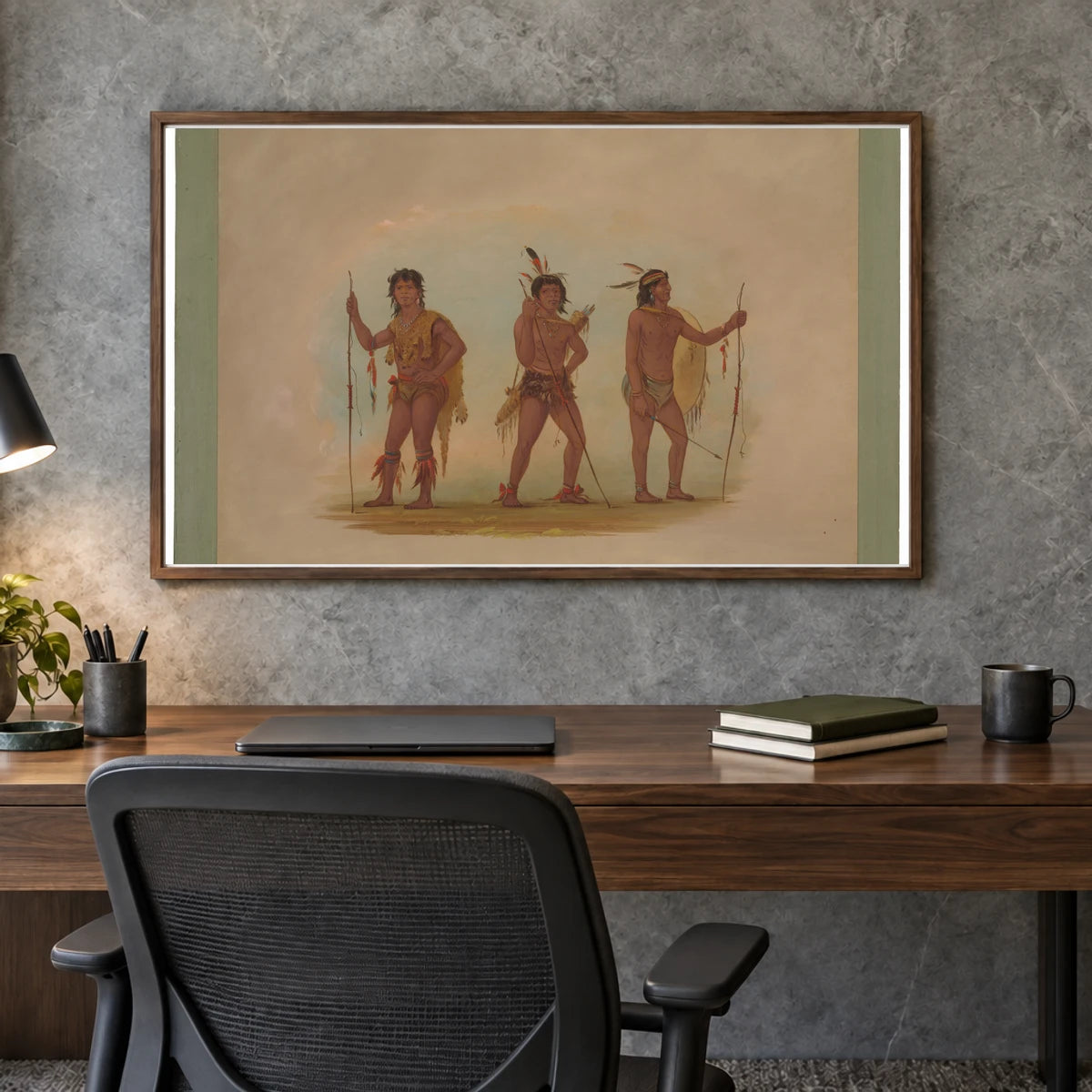 Three Chaymas Men 1965.16.243 — Famous Paintings shown in a styled interior