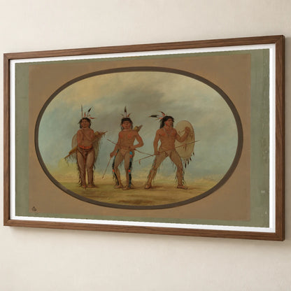 Three Cheyenne Warriors 1965.16.37 — Famous Paintings famous paintings print by SaamCrafts