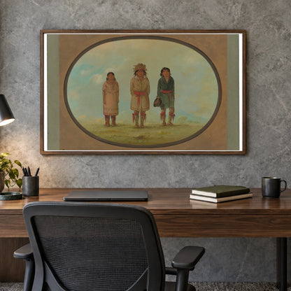 Three Creek Indians 1965.16.115 — Famous Paintings shown in a styled interior