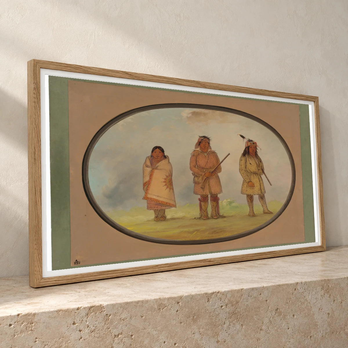 Three Delaware Indians 1965.16.114 — Famous Paintings famous paintings print by SaamCrafts