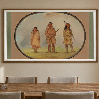 Three Delaware Indians 1965.16.114 — Famous Paintings shown in a styled interior