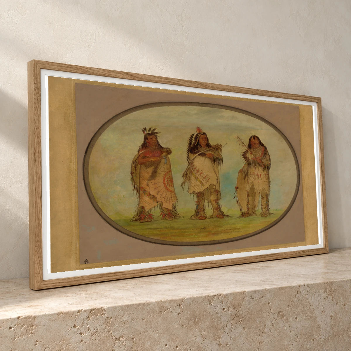 Three Distinguished Warriors Of The Sioux Tribe 1965.16.1 — Famous Paintings famous paintings print by SaamCrafts
