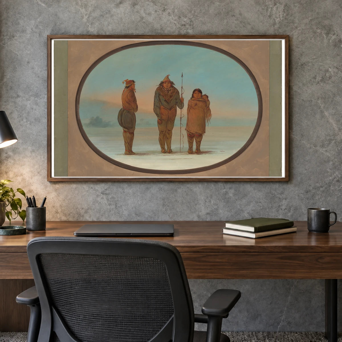 Three Esquimaux 1965.16.168 — Famous Paintings shown in a styled interior