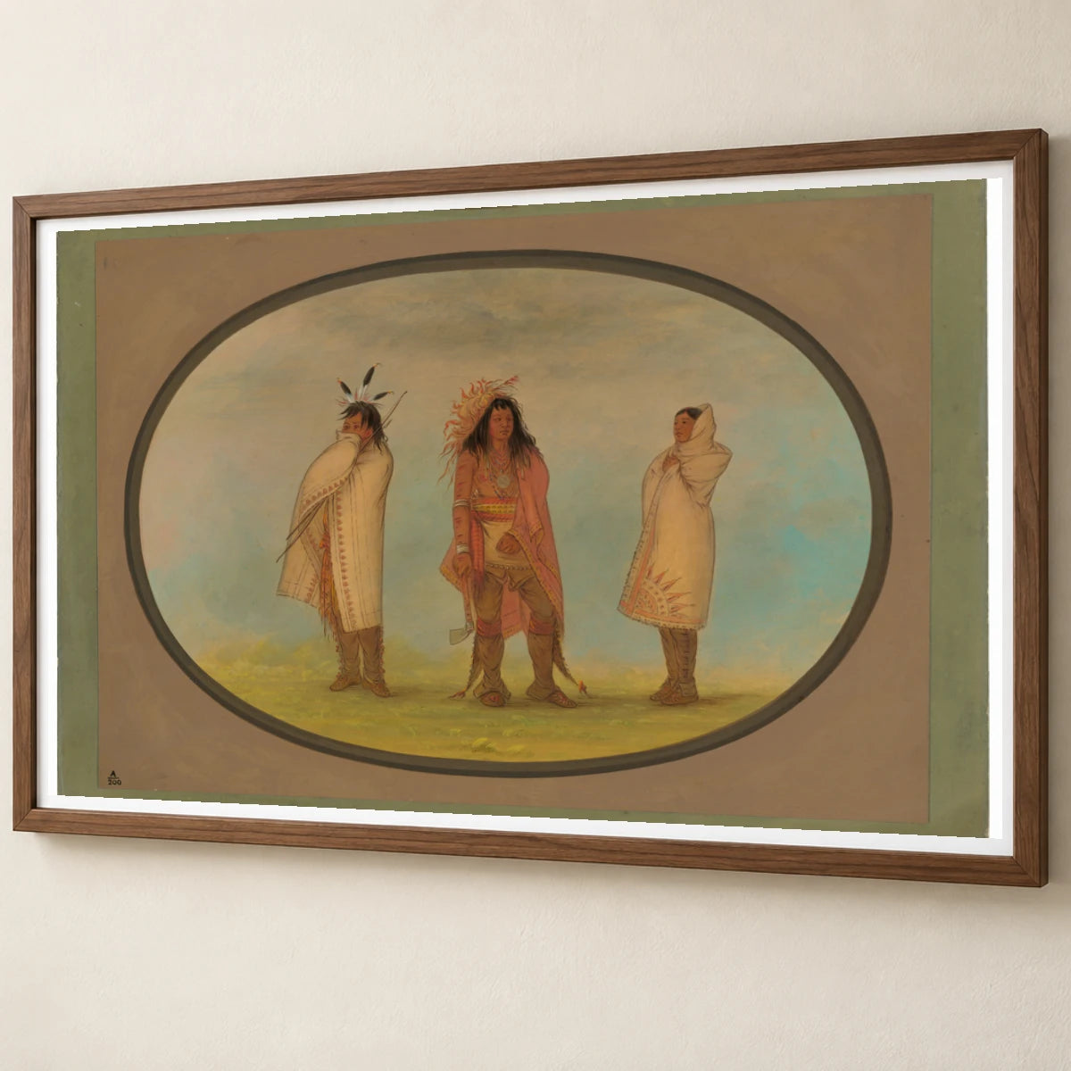 Three Iroquois Indians 1965.16.89 — Famous Paintings famous paintings print by SaamCrafts
