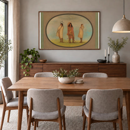 Three Iroquois Indians 1965.16.89 — Famous Paintings shown in a styled interior