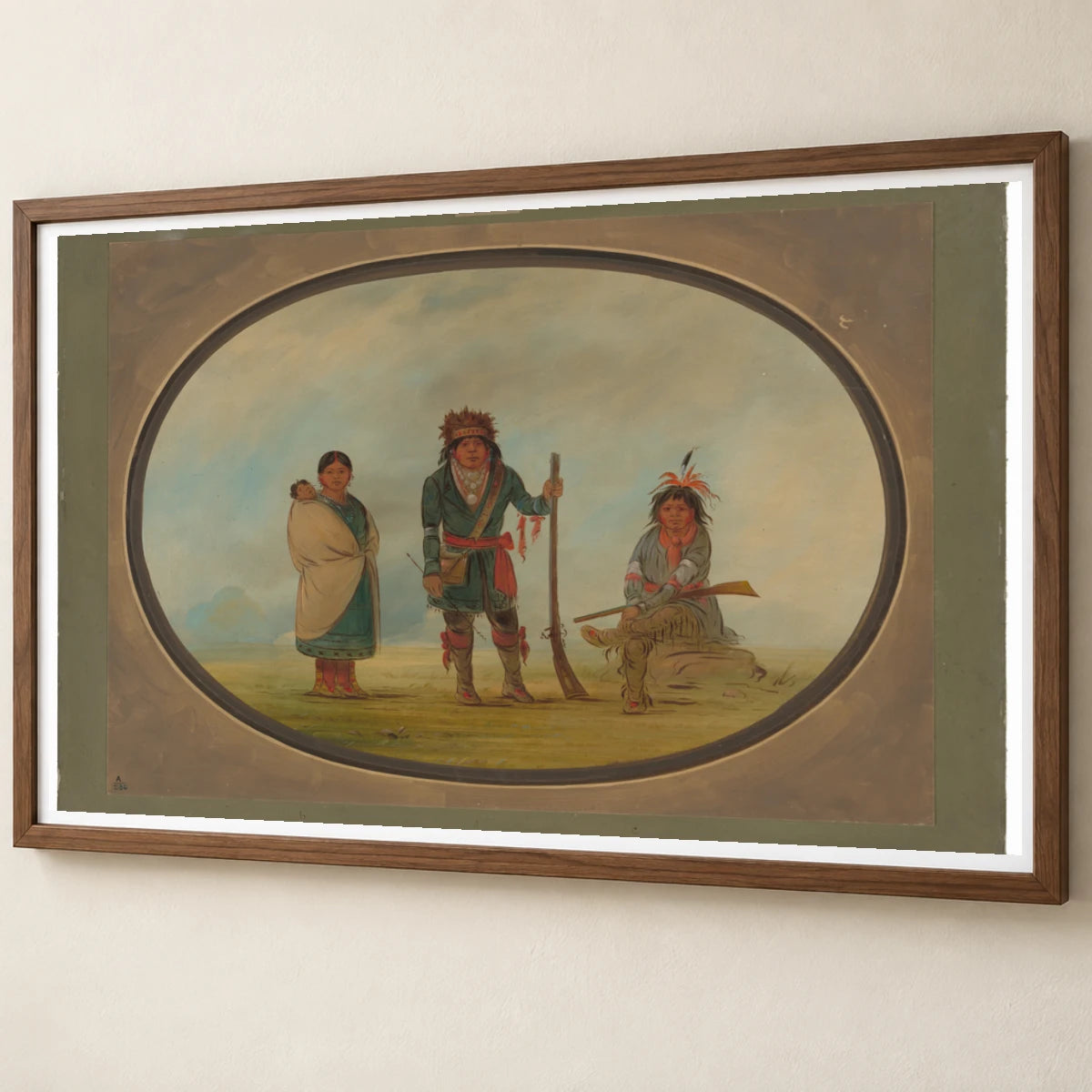 Three Micmac Indians 1965.16.125 — Famous Paintings famous paintings print by SaamCrafts