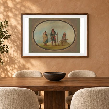 Three Micmac Indians 1965.16.125 — Famous Paintings shown in a styled interior