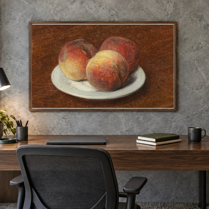 Three Peaches On A Plate 1994.59.7 — Famous Paintings shown in a styled interior