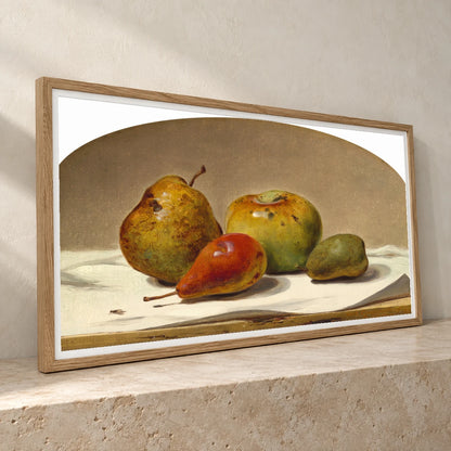 Three Pears And An Apple 2003.152.1 — Famous Paintings famous paintings print by SaamCrafts