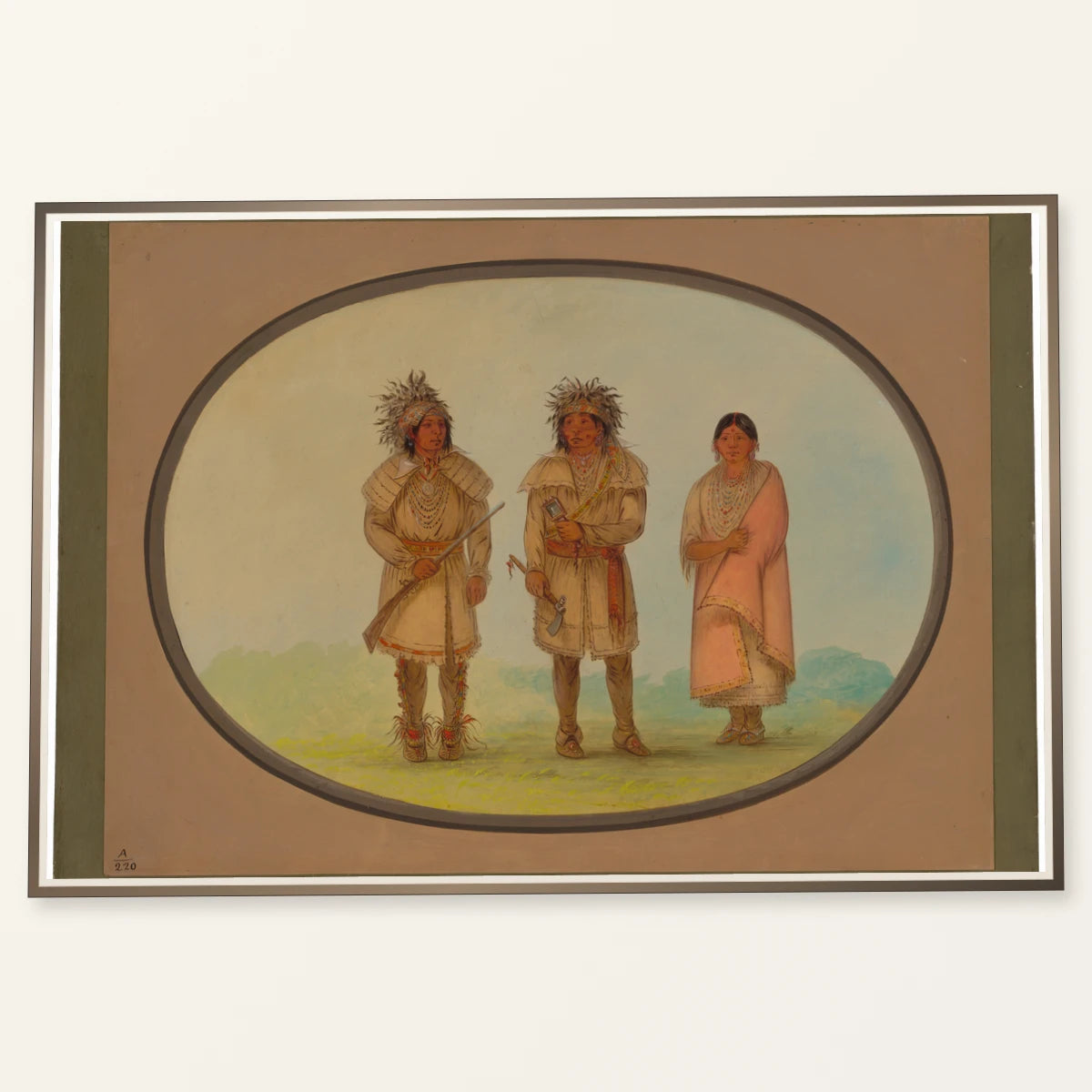 Three Peoria Indians 1965.16.109 — Famous Paintings famous paintings print by SaamCrafts