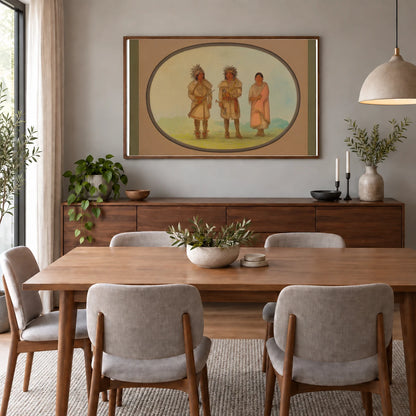 Three Peoria Indians 1965.16.109 — Famous Paintings shown in a styled interior