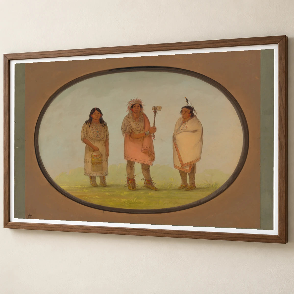 Three Piankeshaw Indians 1965.16.102 — Famous Paintings famous paintings print by SaamCrafts