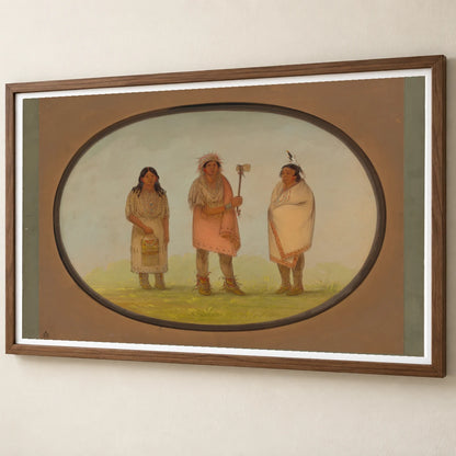 Three Piankeshaw Indians 1965.16.102 — Famous Paintings famous paintings print by SaamCrafts