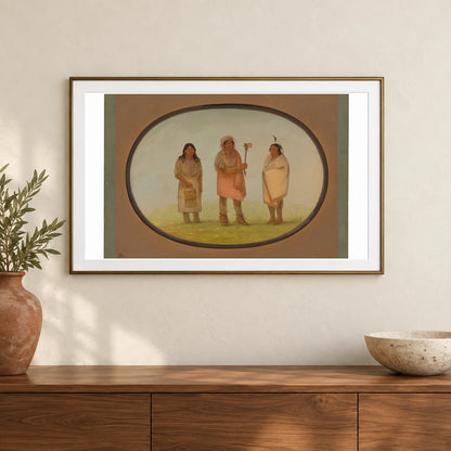 Three Piankeshaw Indians 1965.16.102 — Famous Paintings shown in a styled interior