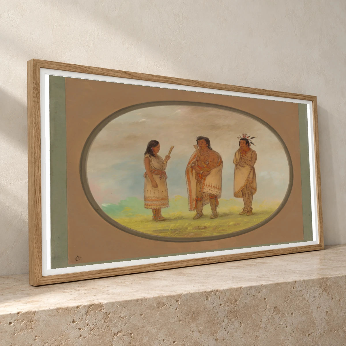 Three Potowotomie Indians 1965.16.122 — Famous Paintings famous paintings print by SaamCrafts