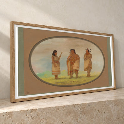Three Potowotomie Indians 1965.16.122 — Famous Paintings famous paintings print by SaamCrafts