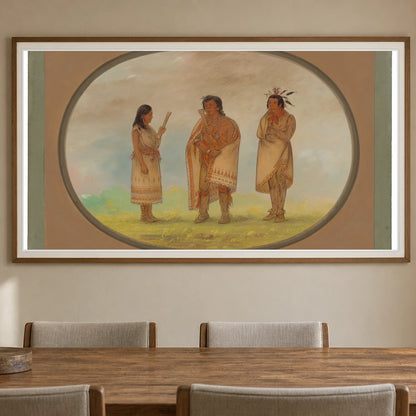 Three Potowotomie Indians 1965.16.122 — Famous Paintings shown in a styled interior