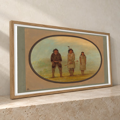Three Selish Indians 1965.16.166 — Famous Paintings famous paintings print by SaamCrafts