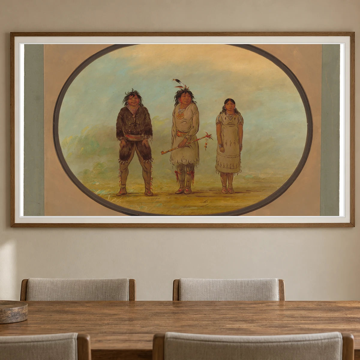 Three Selish Indians 1965.16.166 — Famous Paintings shown in a styled interior