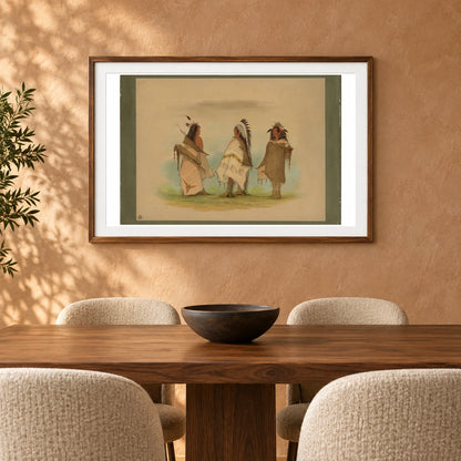 Three Shoshonee Warriors 1965.16.57 — Famous Paintings shown in a styled interior