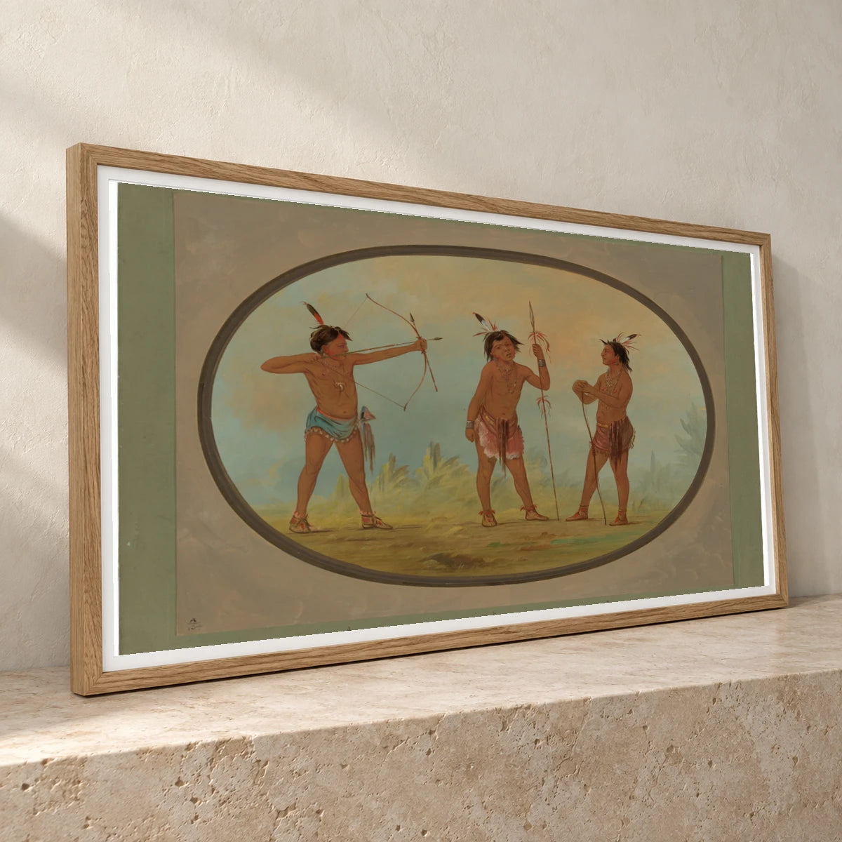 Three Shoshonee Warriors Armed For War 1965.16.58 — Famous Paintings famous paintings print by SaamCrafts