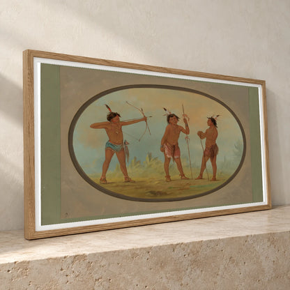 Three Shoshonee Warriors Armed For War 1965.16.58 — Famous Paintings famous paintings print by SaamCrafts
