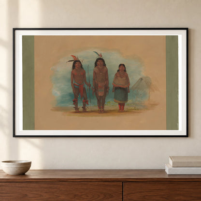 Three Taruma Indians 1965.16.224 — Famous Paintings shown in a styled interior