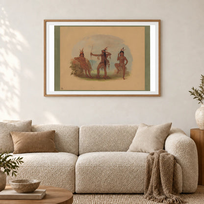 Three Woyaway Indians 1965.16.223 — Famous Paintings shown in a styled interior