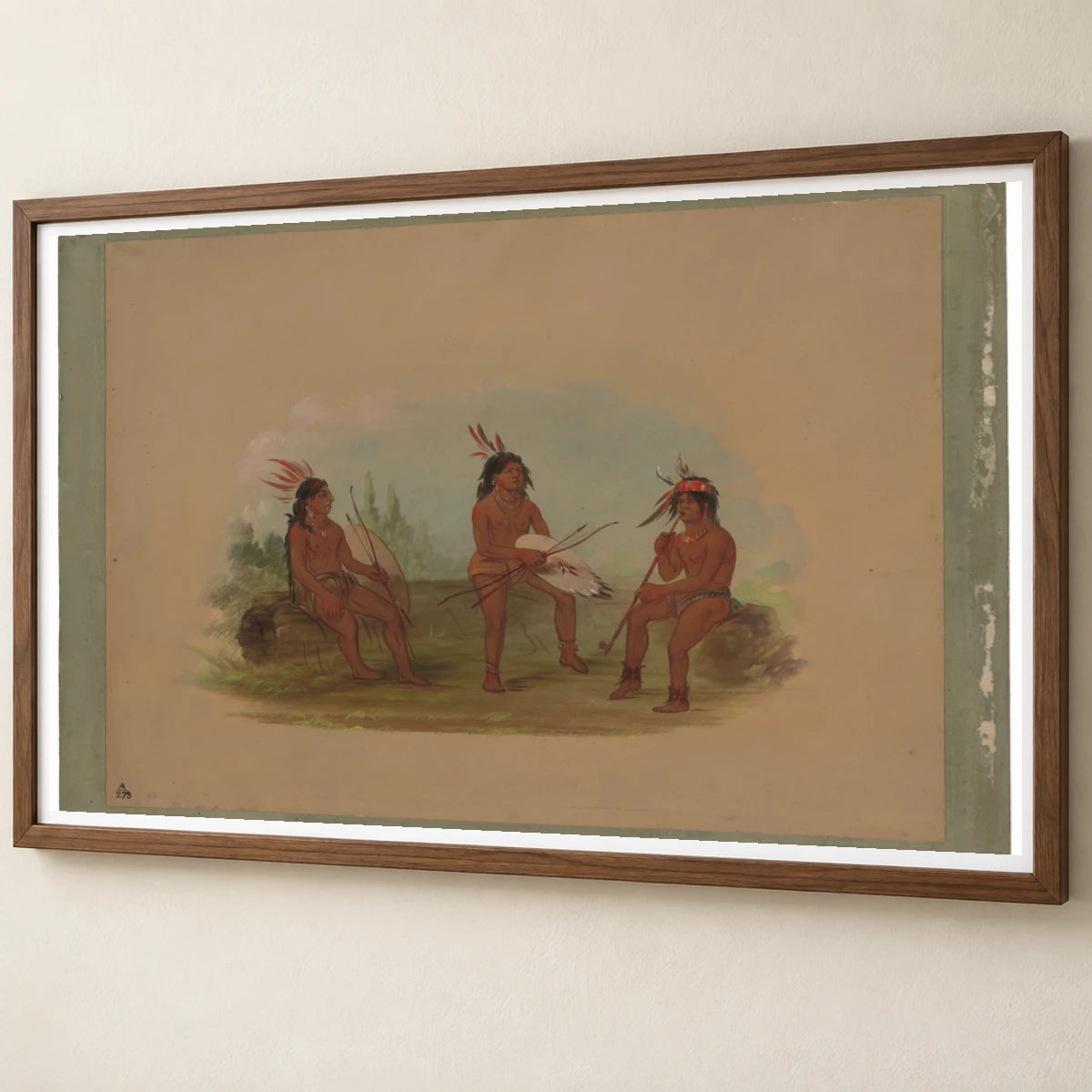 Three Young Chinook Men 1965.16.156 — Famous Paintings famous paintings print by SaamCrafts