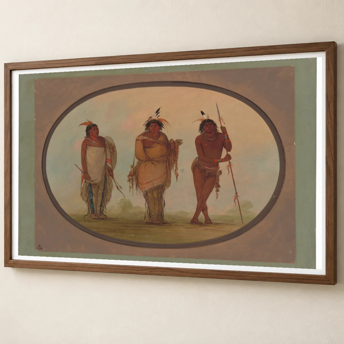 Three Yumaya Indians 1965.16.173 — Famous Paintings famous paintings print by SaamCrafts