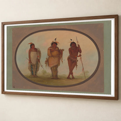Three Yumaya Indians 1965.16.173 — Famous Paintings famous paintings print by SaamCrafts