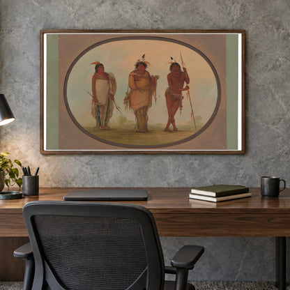 Three Yumaya Indians 1965.16.173 — Famous Paintings shown in a styled interior