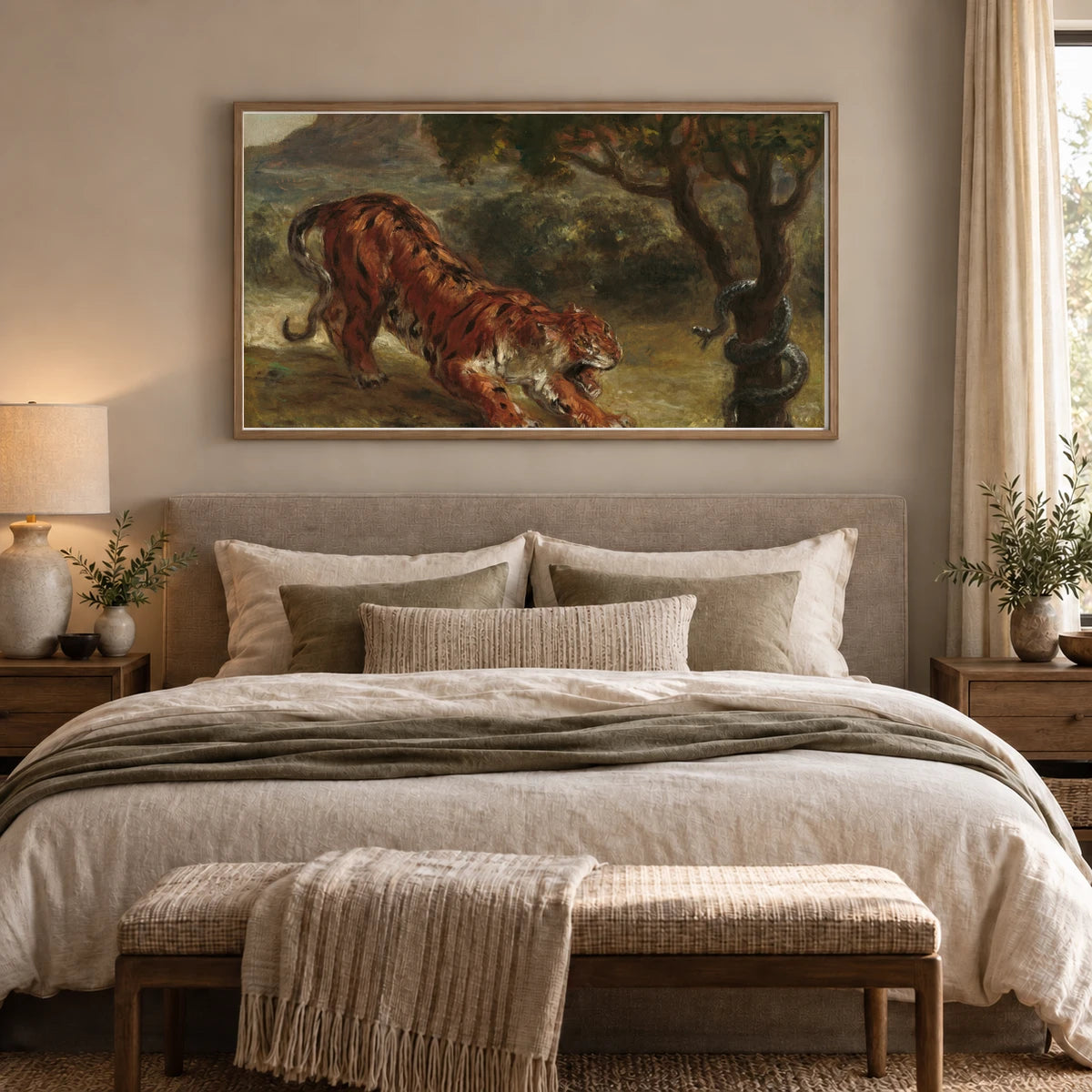 Tiger And Snake 2014.136.30 — Famous Paintings shown in a styled interior