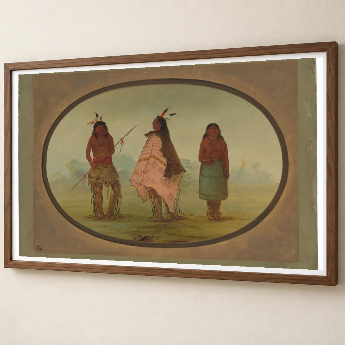 Two Apachee Warriors And A Woman 1965.16.147 — Famous Paintings famous paintings print by SaamCrafts