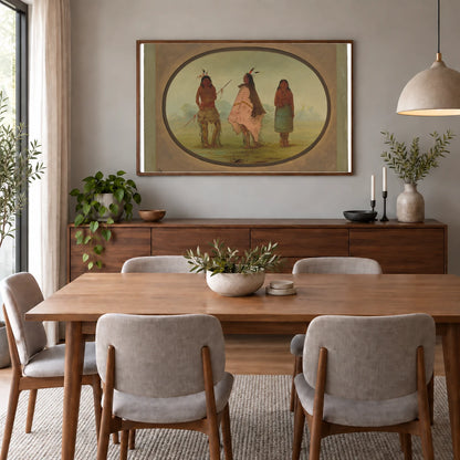 Two Apachee Warriors And A Woman 1965.16.147 — Famous Paintings shown in a styled interior