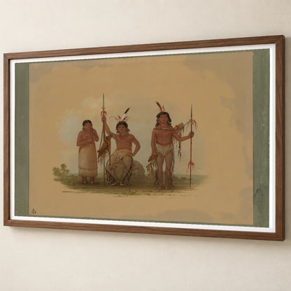 Two Arapaho Warriors And A Woman 1965.16.31 — Famous Paintings famous paintings print by SaamCrafts