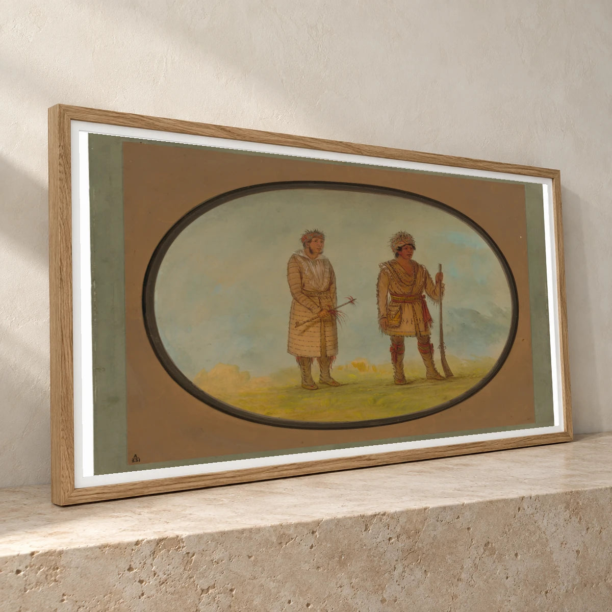 Two Cherokee Chiefs 1965.16.120 — Famous Paintings famous paintings print by SaamCrafts