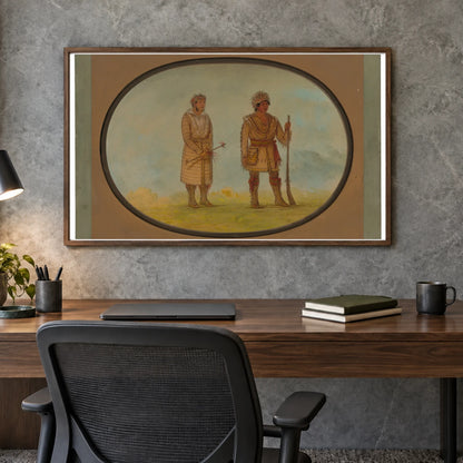 Two Cherokee Chiefs 1965.16.120 — Famous Paintings shown in a styled interior