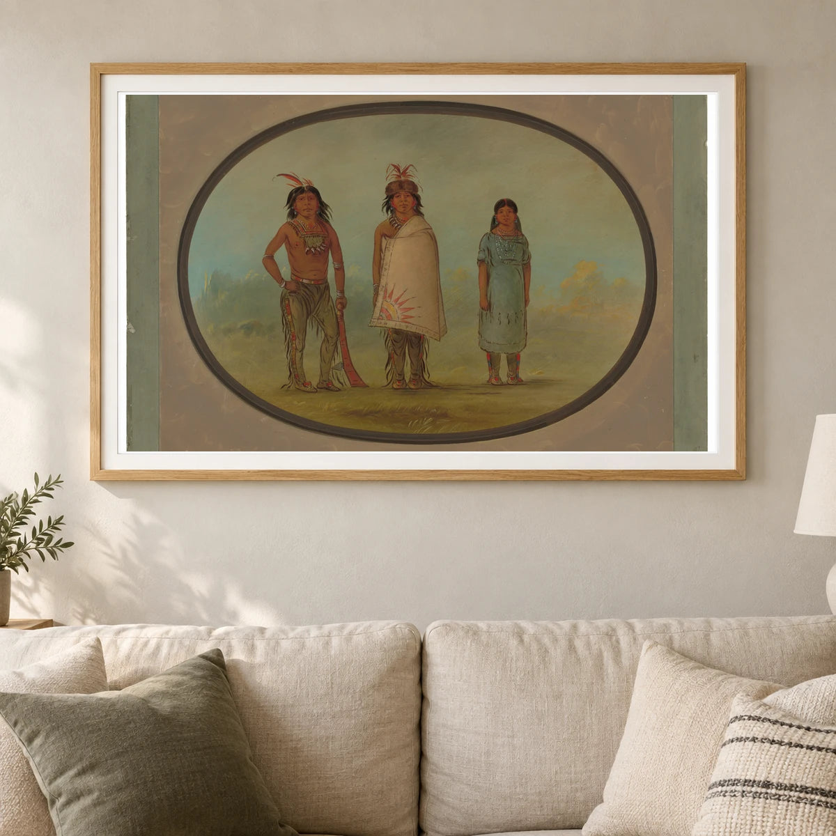 Two Chippewyan Warriors And A Woman 1965.16.167 — Famous Paintings shown in a styled interior