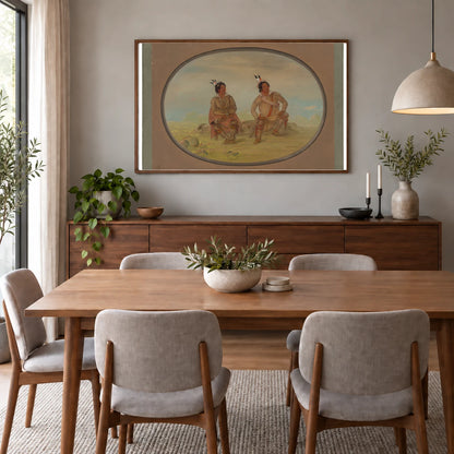 Two Choctaw Indians 1965.16.116 — Famous Paintings shown in a styled interior
