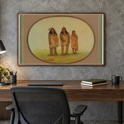 Two Nezperce Warriors And A Boy 1965.16.34 — Famous Paintings shown in a styled interior