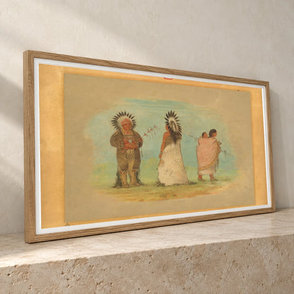 Two Ottoe Chiefs And A Woman 1965.16.100 — Famous Paintings famous paintings print by SaamCrafts