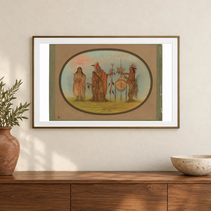 Two Saukie Chiefs And A Woman 1965.16.96 — Famous Paintings shown in a styled interior