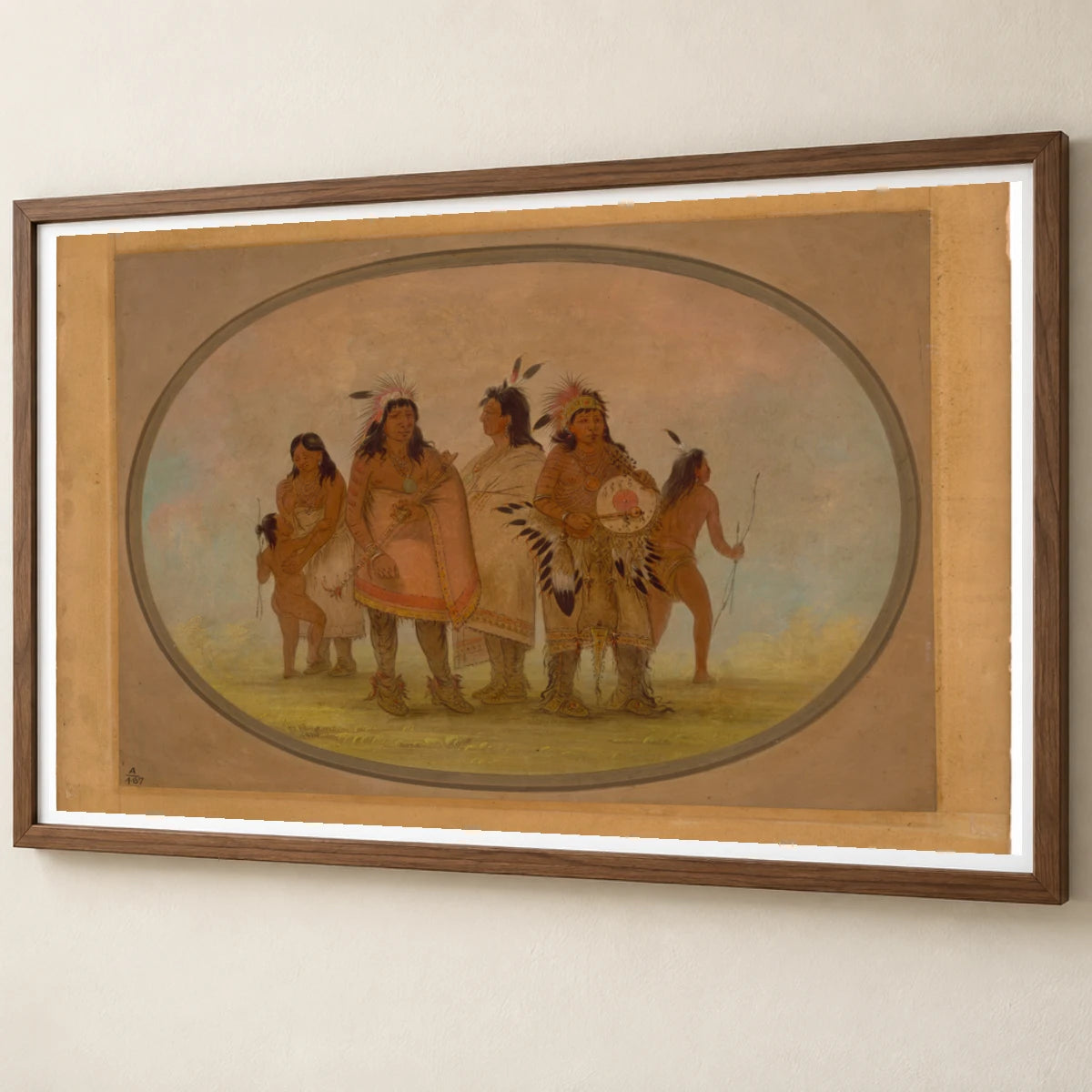 Two Sioux Chiefs, A Medicine Man, And A Woman With A Child 1965.16.343 — Famous Paintings famous paintings print by SaamCrafts