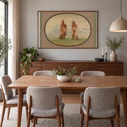 Two Unidentified North American Indians 1965.16.59 — Famous Paintings shown in a styled interior
