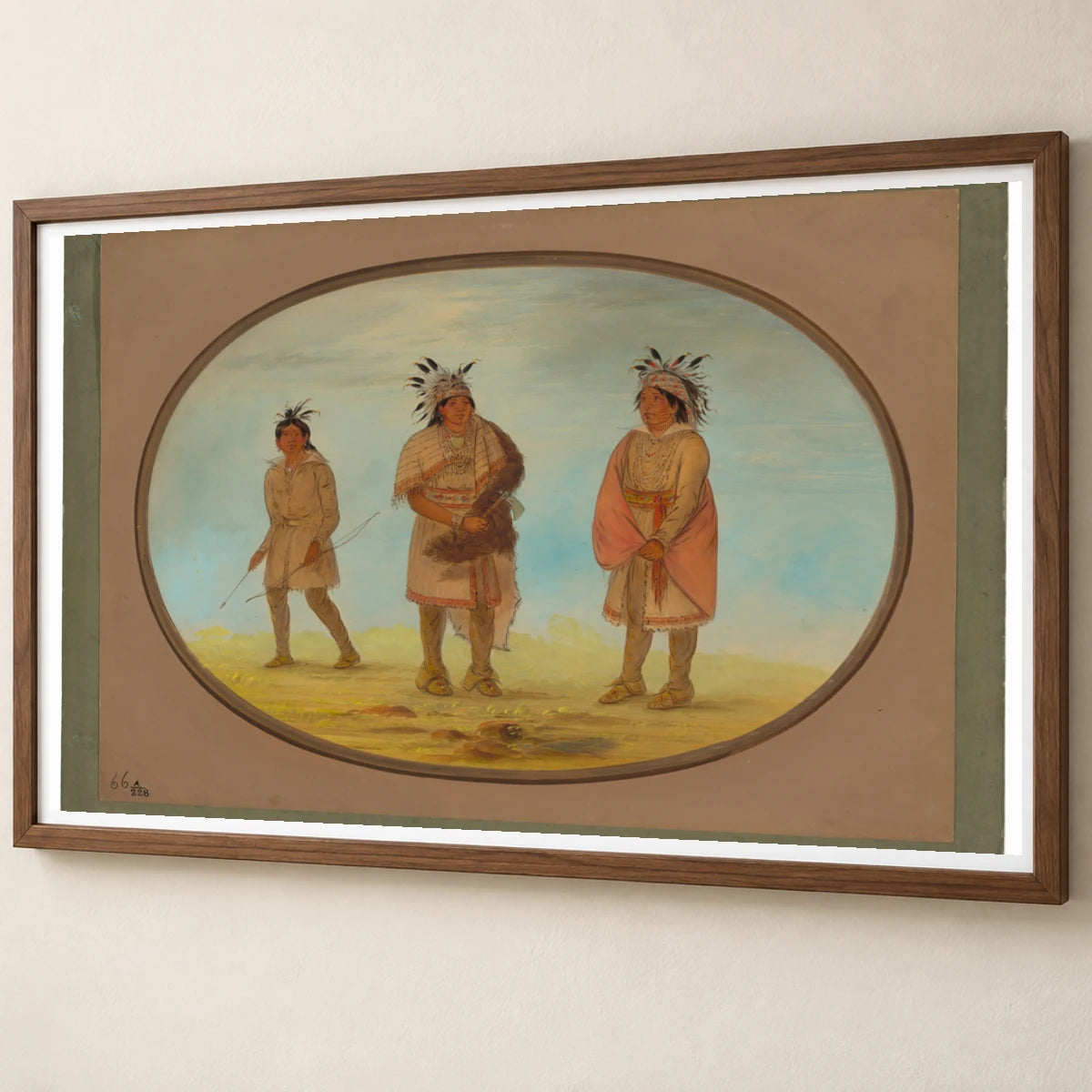 Two Weeah Warriors And A Woman 1965.16.117 — Famous Paintings famous paintings print by SaamCrafts